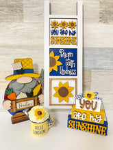 Load image into Gallery viewer, Block Stacker Sunflower Tiered Tray Shelf Decor

