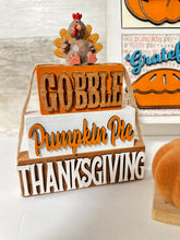 Load image into Gallery viewer, Block Stacker Thanksgiving Tiered Tray Shelf Decor

