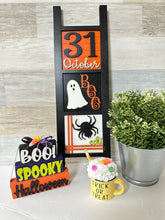 Load image into Gallery viewer, Block Stacker Halloween Tiered Tray Shelf Decor

