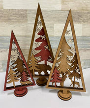 Load image into Gallery viewer, 3D Wooden Christmas Trees
