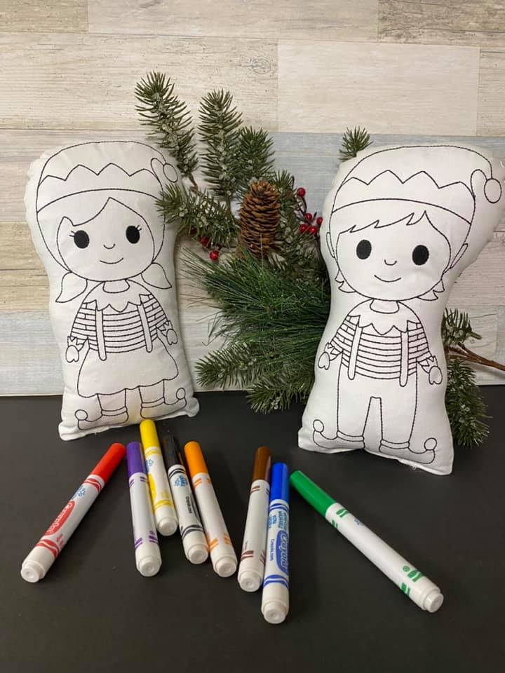 Holiday Doodle Doll Elf- Boy or Girl