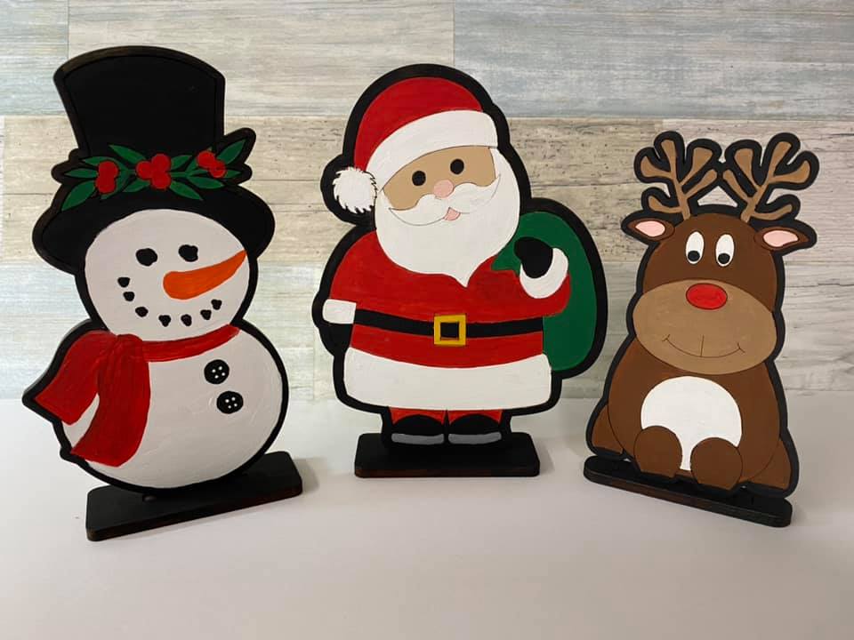 Holiday DIY Paint Kits Santa-Snowman-Reindeer