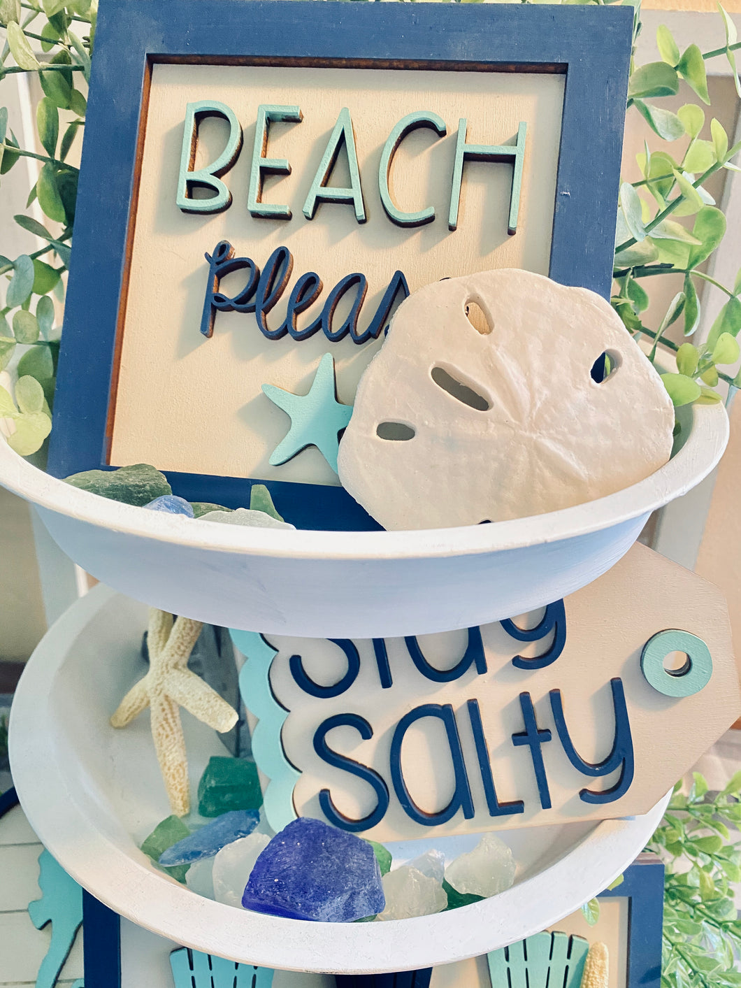 Beach Themed Tiered Rack Decoration Set