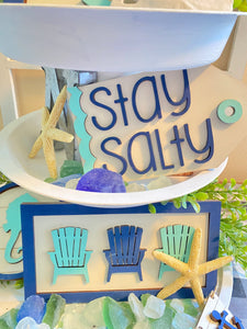 Beach Themed Tiered Rack Decoration Set