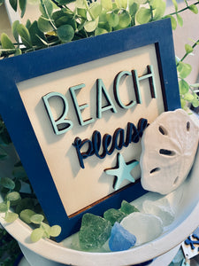 Beach Themed Tiered Rack Decoration Set