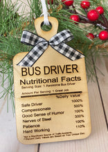 Load image into Gallery viewer, Nutritional Fact Cutting Board Holiday Ornament
