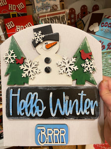 Hello Winter Vintage Truck Insert