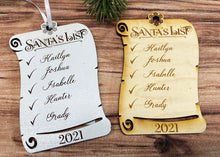 Load image into Gallery viewer, Santa’s List Ornament
