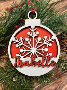 3D Personalized Snowflake Ornament