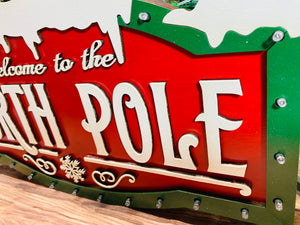 North Pole Light Up Sign