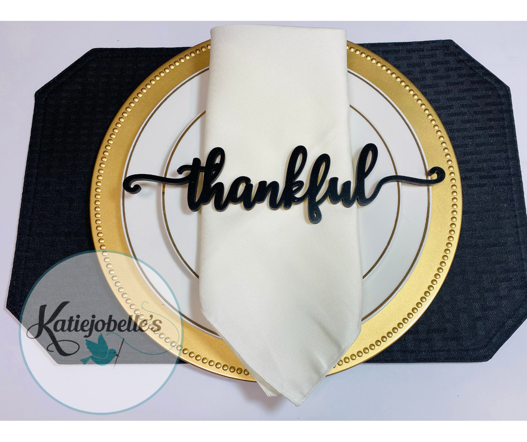 Thanksgiving Place Setting Words-Set of 5