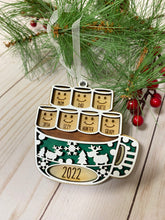 Load image into Gallery viewer, Hot Cocoa Mug Family Marshmallows Ornament

