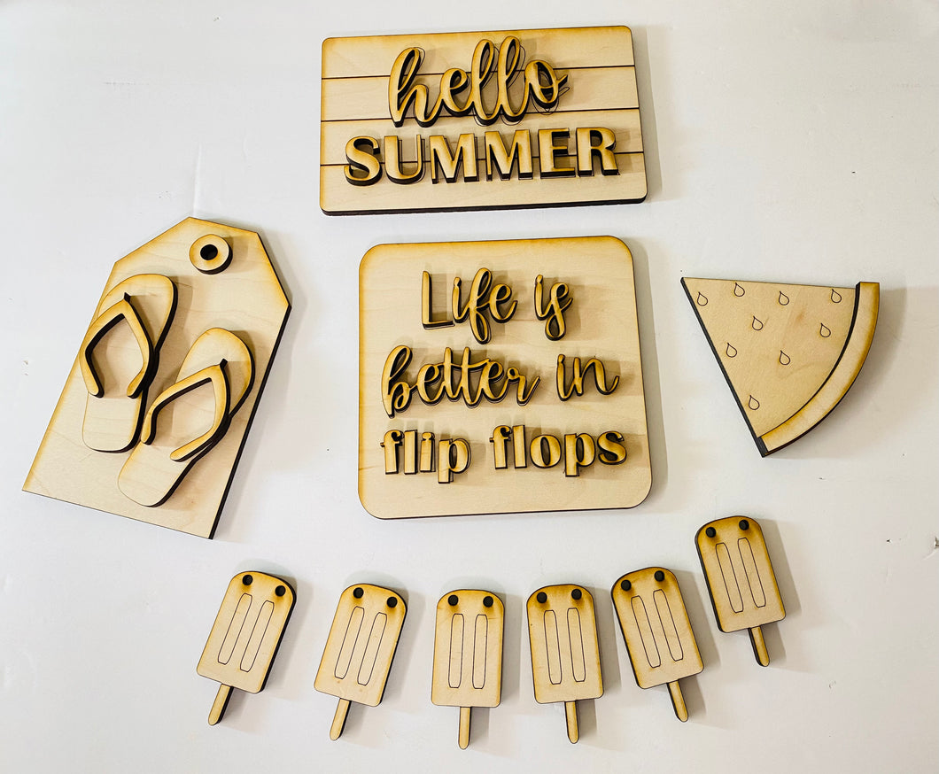 DIY Summertime Tiered Tray Kit