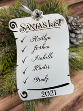 Load image into Gallery viewer, Santa’s List Ornament

