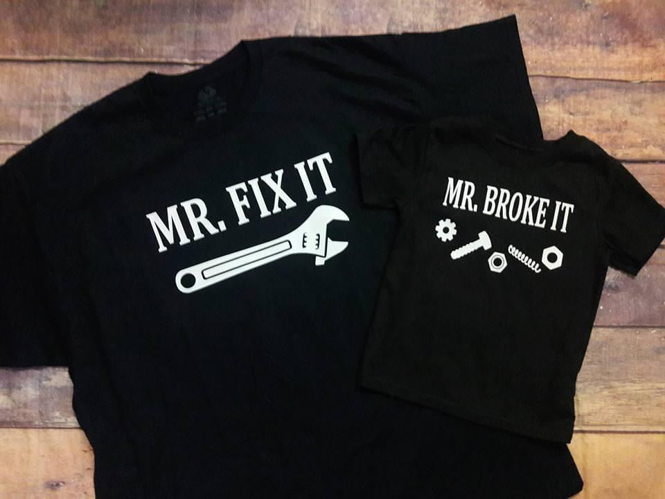 Mr Fix It & Mr Broke It T-shirts