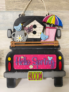 Hello Spring Vintage Truck Insert