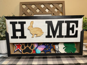 Home Box Interchangeable Sign