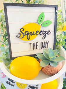 Lemonade Sign Tiered Tray Set