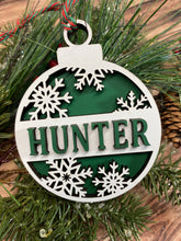 Load image into Gallery viewer, 3D Personalized Snowflake Ornament
