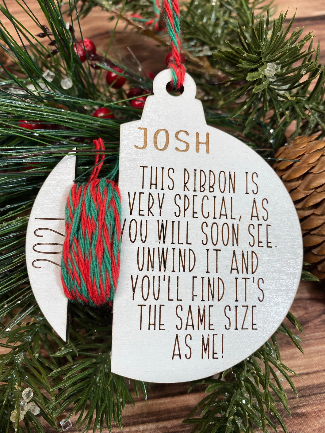 Same Size As Me Christmas Ornament | Measure Me Christmas Ornament | Ribbon  Ornament | Size Ornament | Height Ornament