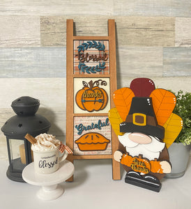 Thanksgiving Turkey Gnome Shelf Sitter