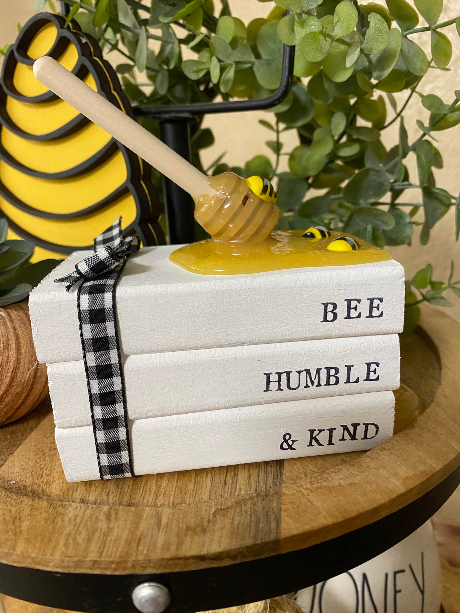 Bee Tiered Tray Set | Honey Bee Décor | Summer Décor