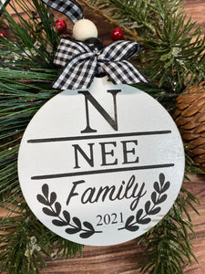 Family Monogram Ornament
