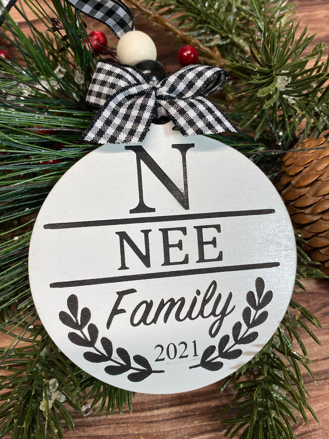 Family Monogram Ornament