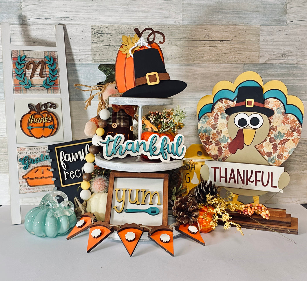 Thanksgiving Tiered Tray Set