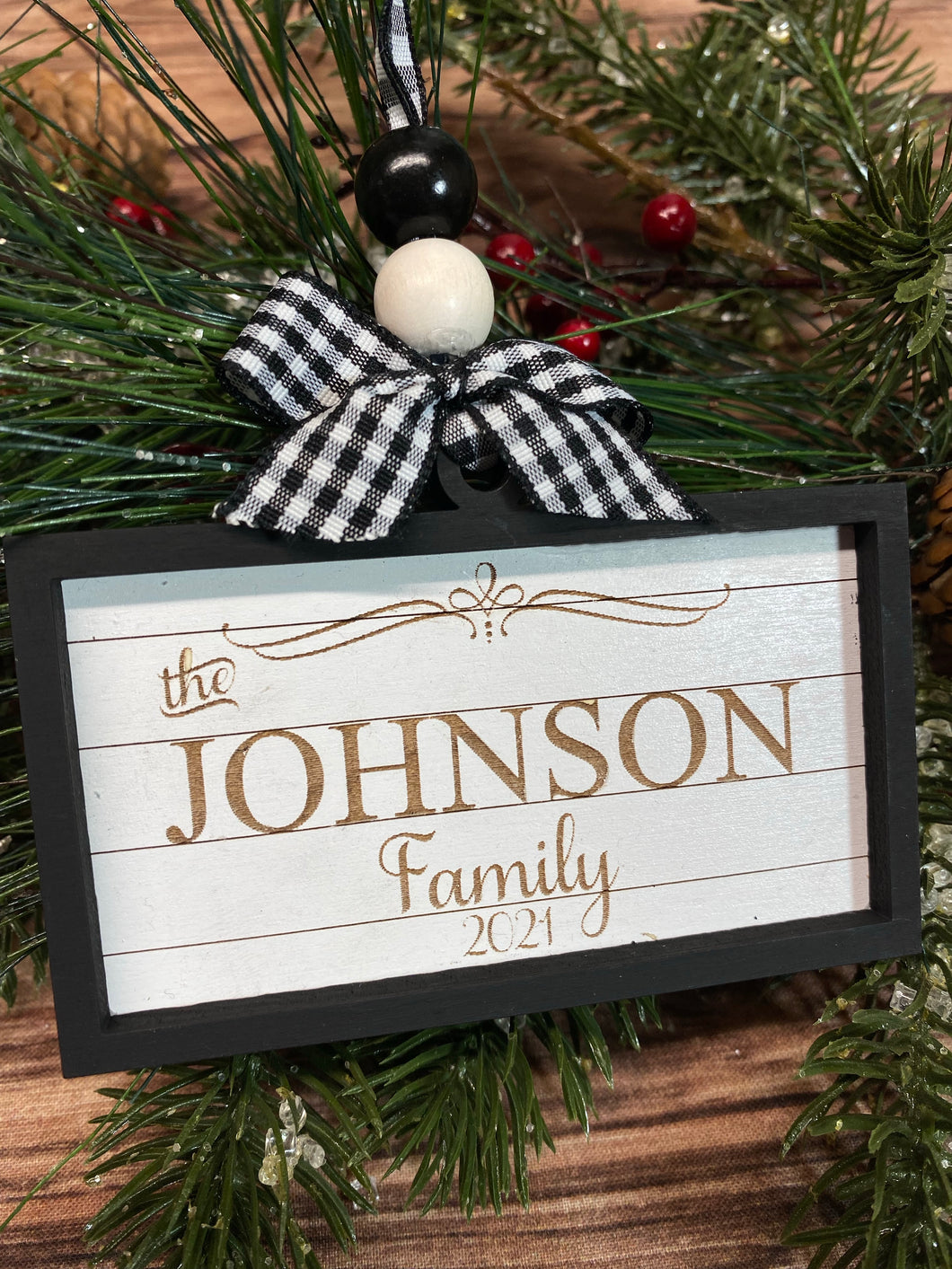 Farm House Style Rectangle Shiplap Ornament