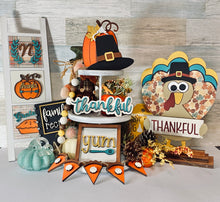 Load image into Gallery viewer, DIY Thanksgiving Tiered Tray Kit Unfinished
