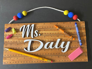 Teacher Ruler Sign