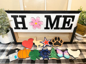 Home Box Interchangeable Sign