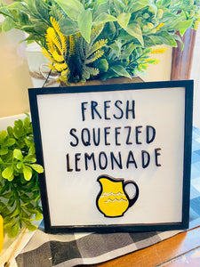 Lemonade Sign Tiered Tray Set