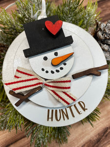 Melted Snowman Ornament